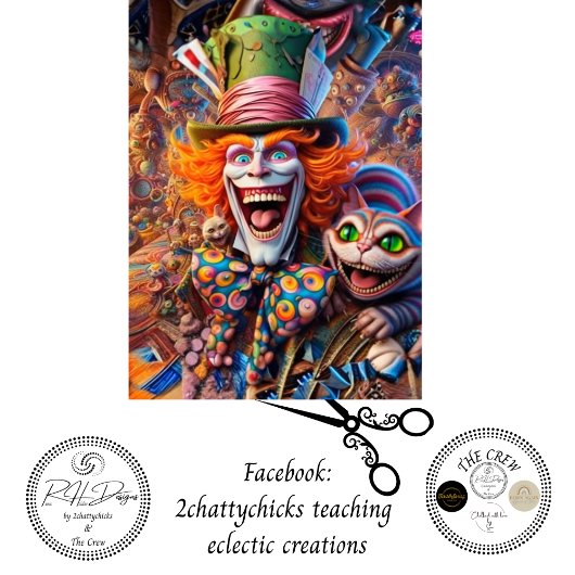 Decoupage Clown & Cat Chaos Enchanted Forest  Seidenpapier