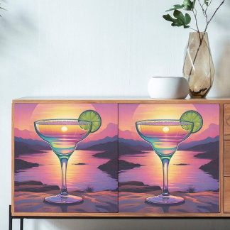 Decoupage Colorful Sunset Margarita Seidenpapier