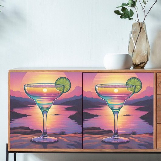 Decoupage Colorful Sunset Margarita Seidenpapier