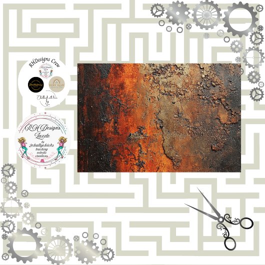 Decoupage Copper Patina Imitats beenden Seidenpapier