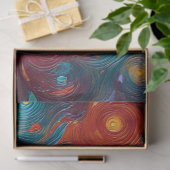 Decoupage Cosmic Swirl Sunburst Vibrant Colors Seidenpapier (Geschenk)