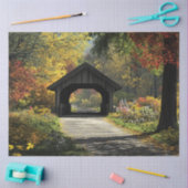 Decoupage Country Covered Bridge Fall Einstellung Seidenpapier (Basteln)