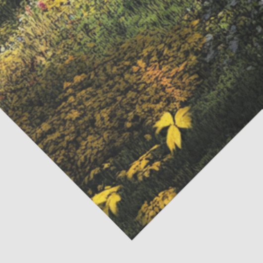 Decoupage Country Covered Bridge Fall Einstellung Seidenpapier (Ausschnitt)