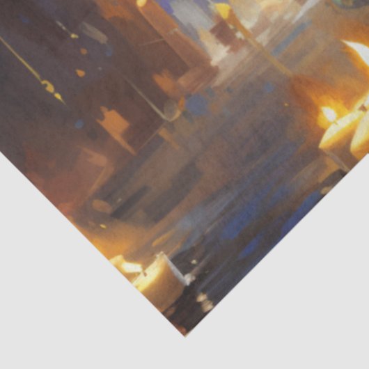 Decoupage Couple Dancing Tango in Street Seidenpapier (Ausschnitt)