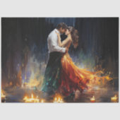 Decoupage Couple Dancing Tango in Street Seidenpapier (Vorderseite)