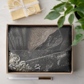 Decoupage Cowboy Black Hat Silver Akzente Seidenpapier (Geschenk)