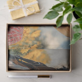 Decoupage Cowboy Country Szene mit Pferd Seidenpapier (Geschenk)