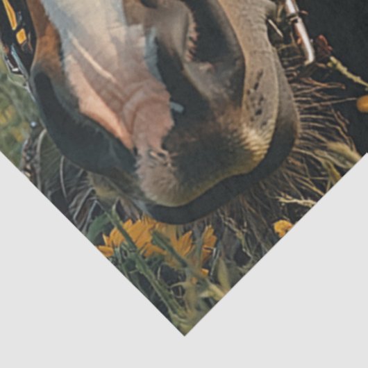 Decoupage Cowboy Country Szene mit Pferd Seidenpapier (Ausschnitt)