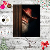 Découpage-Cowboy-Santa späht unartig brav Seidenpapier