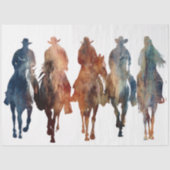Decoupage-Cowboy-Silhouette-Reiter  Seidenpapier (Vorderseite)