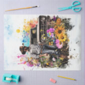 Decoupage Cowboy Yellow Truck Field Blume Seidenpapier (Basteln)