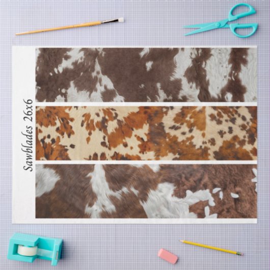 Decoupage Cowhide Rustic Handsaw Panel Designs Seidenpapier (Basteln)