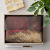 Decoupage Crimson Dramatic Santa Portrait Seidenpapier (Geschenk)