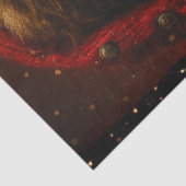 Decoupage Crimson Dramatic Santa Portrait Seidenpapier (Ausschnitt)