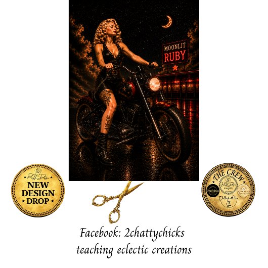 Decoupage Crimson Moon passt zu Moonlit Ruby  Seidenpapier