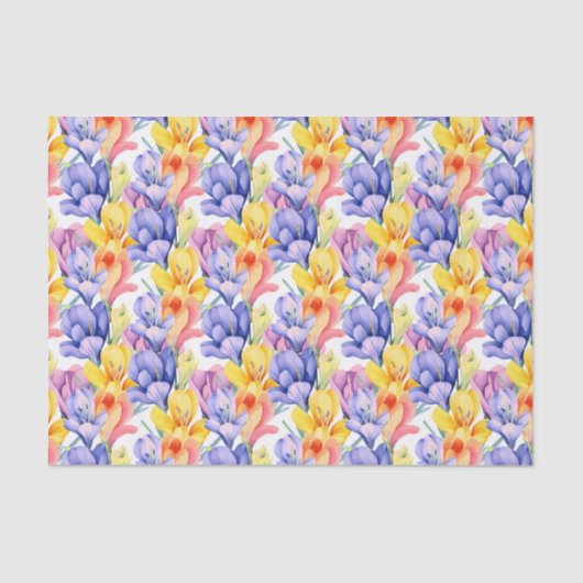 Decoupage Crocus Blume Floral Geburtstag Seidenpapier (Vorderseite)