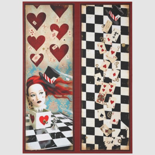 Decoupage Curious Wonderland Seidenpapier (Vorderseite)