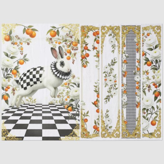 Decoupage Curious Wonderland Seidenpapier (Vorderseite)