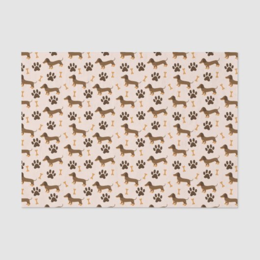 Decoupage Dackel Hund Tier Seidenpapier (Vorderseite)