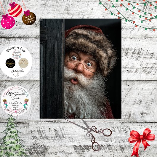 Decoupage Daniel Boone Weihnachtsmann Spähkunst  Seidenpapier