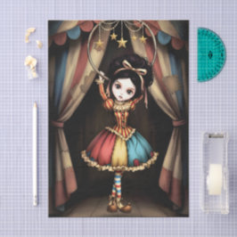 Decoupage Dark Circus Doll Seidenpapier