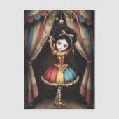 Decoupage Dark Circus Doll Seidenpapier (Vorderseite)