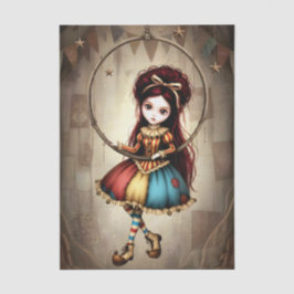 Decoupage Dark Circus Doll Seidenpapier