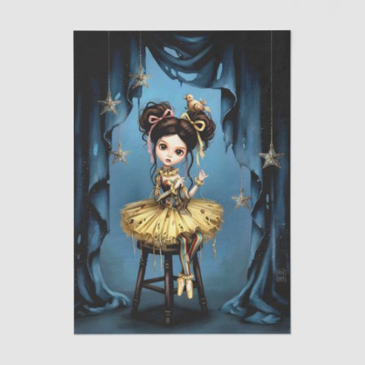 Decoupage Dark Circus Doll Seidenpapier (Vorderseite)
