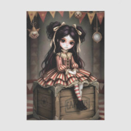 Decoupage Dark Circus Doll Seidenpapier