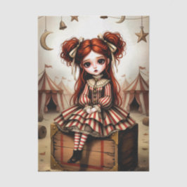Decoupage Dark Circus Doll Seidenpapier