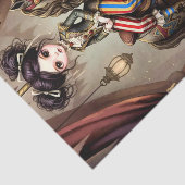 Decoupage Dark Circus Doll Seidenpapier (Ausschnitt)