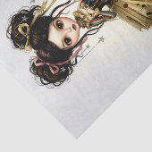 Decoupage Dark Circus Doll Seidenpapier (Ausschnitt)