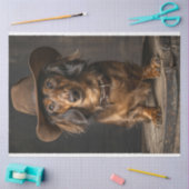 Decoupage Dashaud the Cowboy Canine Seidenpapier (Basteln)