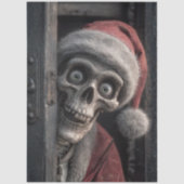 Decoupage Dead Serious Santa Claus Skeleton Peek  Seidenpapier (Vorderseite)