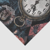 Decoupage Decoupage Vintage Tea Cups Clock Collage Seidenpapier (Ausschnitt)