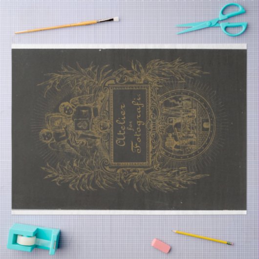 Decoupage der Black Cabinet Card Seidenpapier (Basteln)