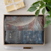 Decoupage des 250. Cyber Eagle Kunstwerks Seidenpapier (Geschenk)
