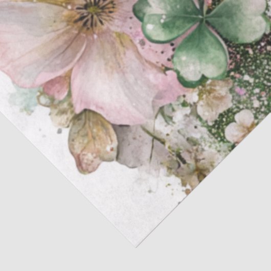 Decoupage Digital Collage Irish Clover Seidenpapier (Ausschnitt)