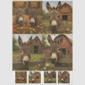Decoupage Donkey Farm Series Pastorale Charm Seidenpapier (Vorderseite)