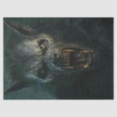 Decoupage Dracula Werewolf mit Fangs Lunar Howl Seidenpapier (Vorderseite)