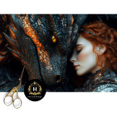 Decoupage Dragon Warrior Woman Seidenpapier