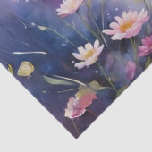 Decoupage Dragonfly mit Blume Lila Farbe Seidenpapier (Detail)