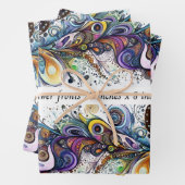 Decoupage Drawer Front 29x8 Teardrop Motif Vibrant Geschenkpapier Set (Beispiel)