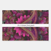 Decoupage Drawer Front Panel Paisley Fuchsia Gold Geschenkpapier Set (Vorderseite 2)