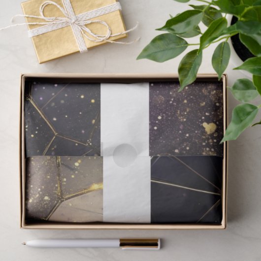 Decoupage Drawer Fronts 29x8 Geometric Cosmic  Seidenpapier (Geschenk)