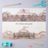 Decoupage Drawer Fronts Rococo Pastel Circus Tents Seidenpapier (Basteln)