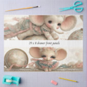 Decoupage Drawer Panel Whimsical Circus Story Book Seidenpapier (Basteln)