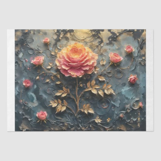 Decoupage - Dreamähnliche Rose - Seidenpapier (Vorderseite)