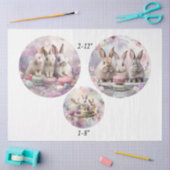 Decoupage Easter Bunnies Macaroon 12" Rounds  Seidenpapier (Basteln)