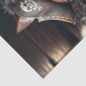 Decoupage - Eine Piratenkatze in Lederbekleidung - Seidenpapier (Detail)